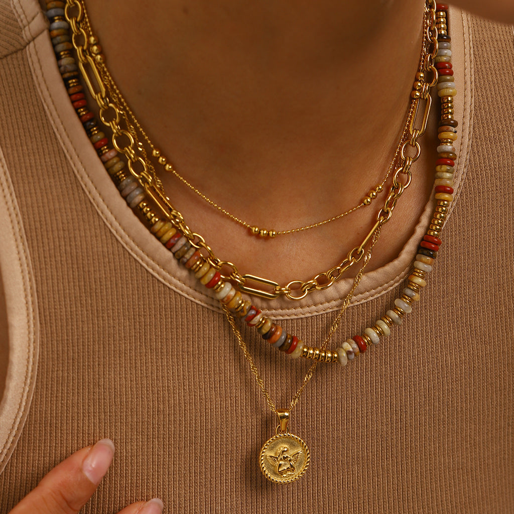 Damen modernes und hypoallergenes Halsband aus rostfreiem Stahl Shop Nory