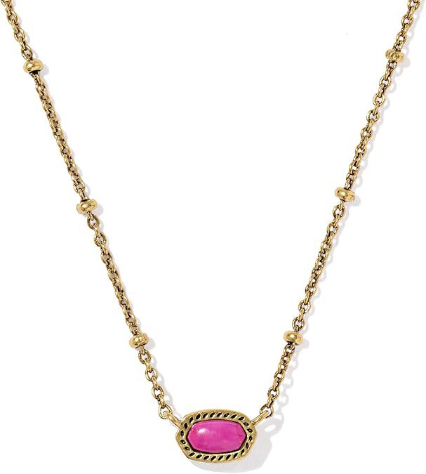 Damen Halskette mit ovalem Edelstein und filigranem Kettendesign Shop Nory
