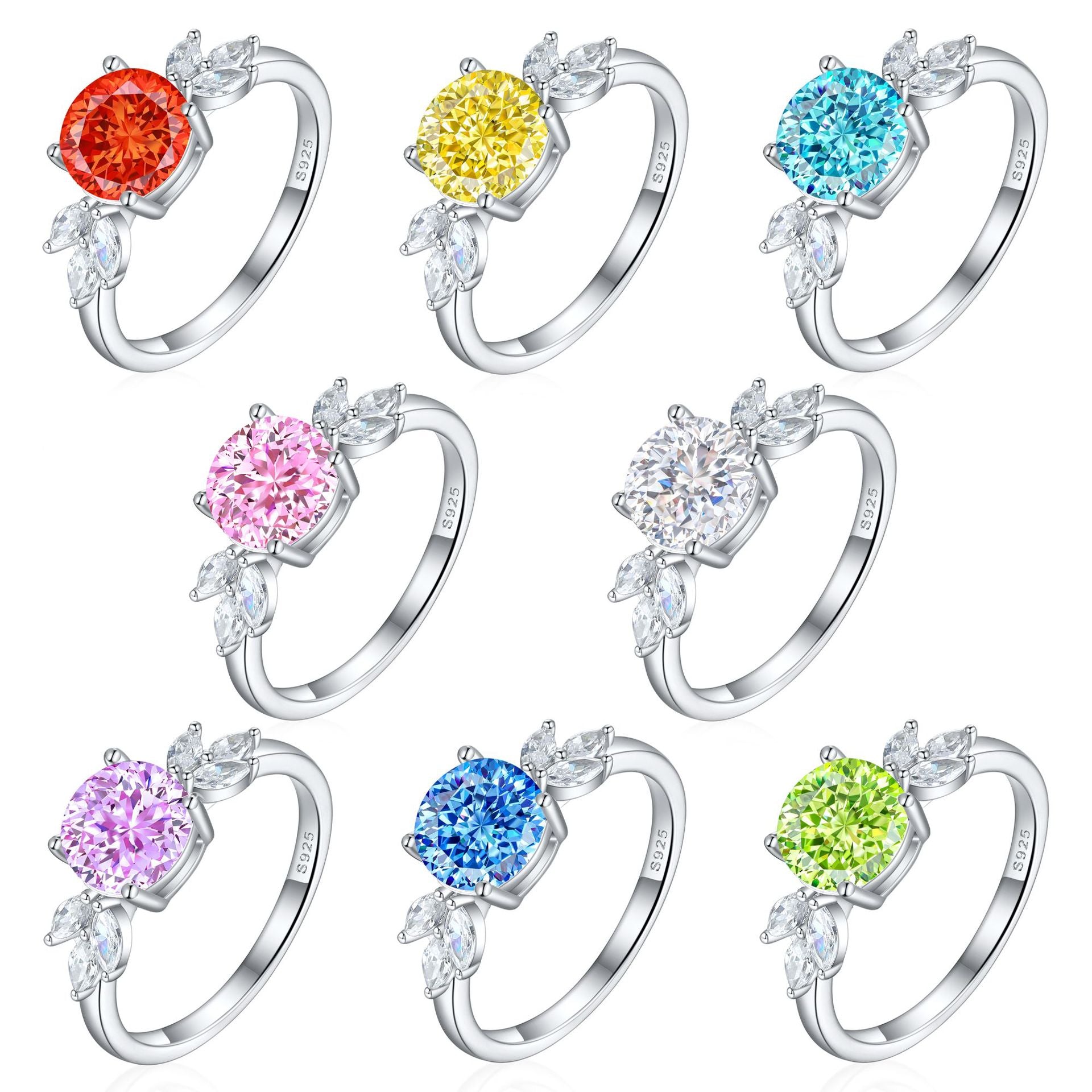 Damen Ring mit funkelndem Aquamarin und Zirkonia-Besatz Shop Nory