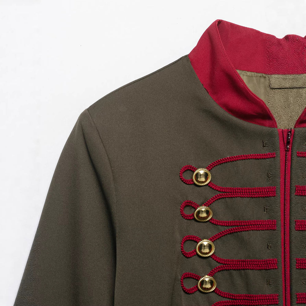 Damen Marschalljacke im Military-Stil mit Kordelbesatz und Stehkragen Shop Nory