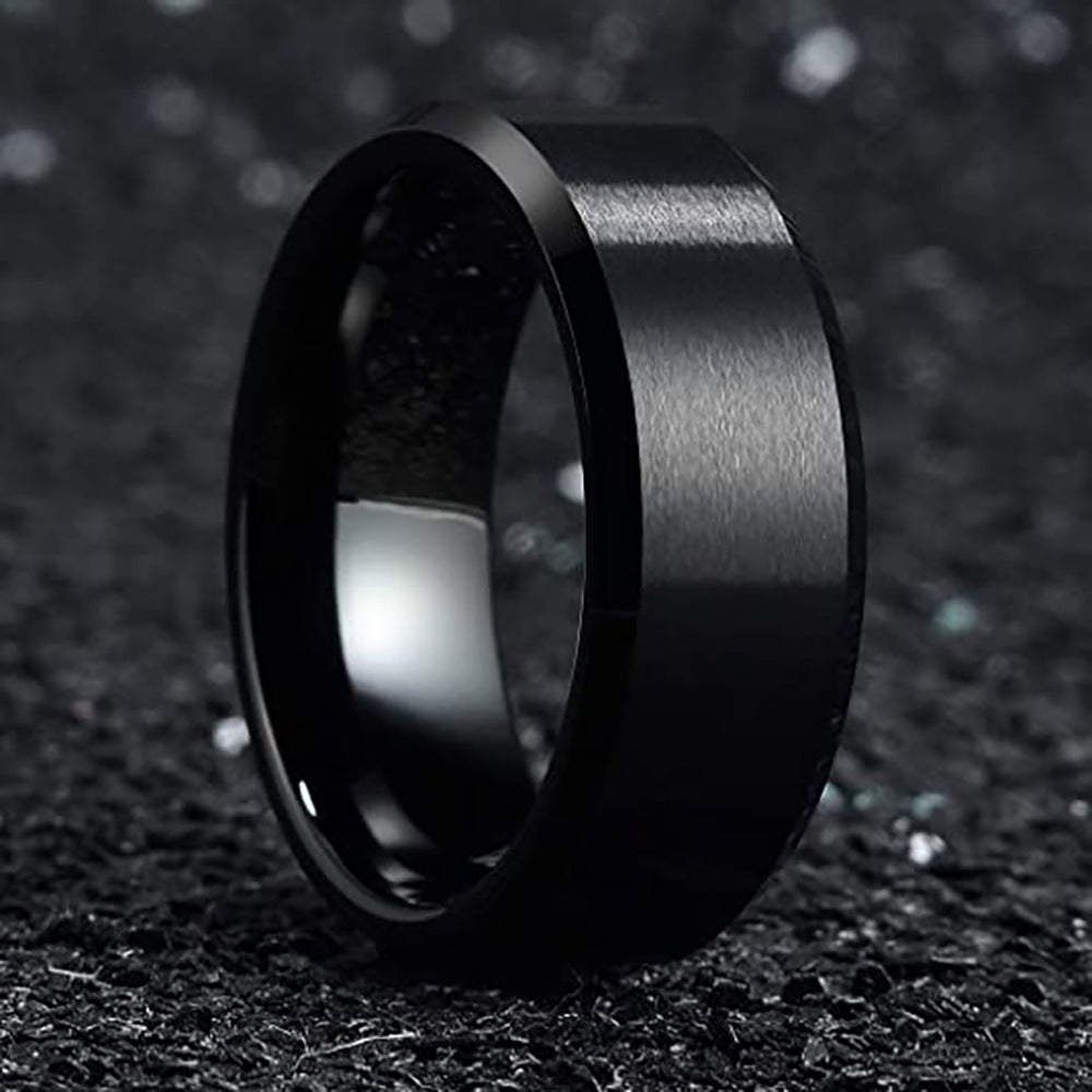 Herren Ring aus hochwertigem Titan mit modernem, satiniertem Design Shop Nory