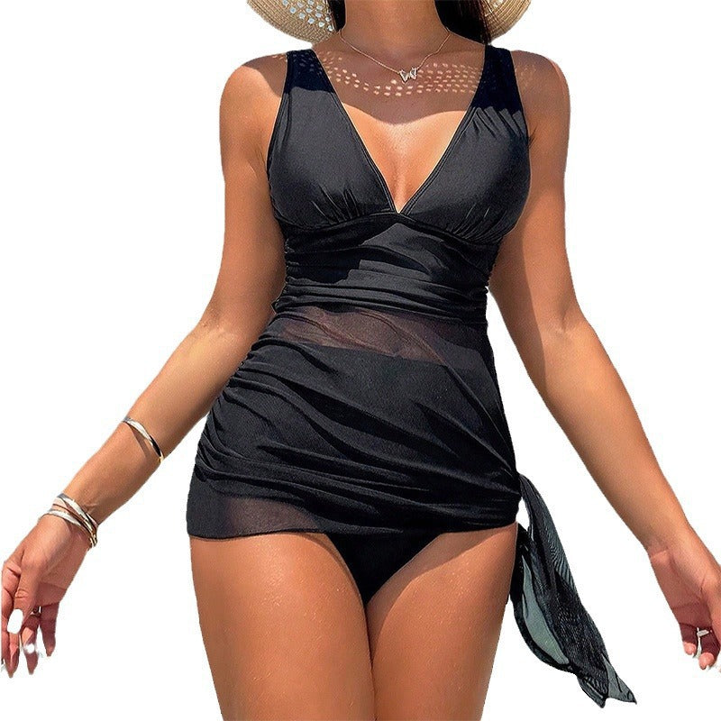 Damen Tankini mit raffiniertem Wickeldetail Shopnory