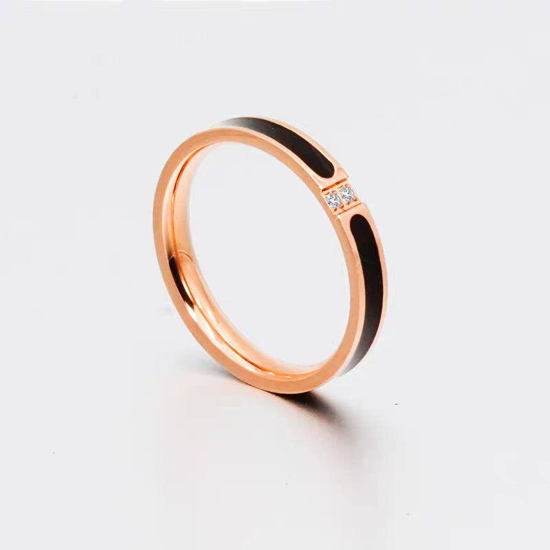 Damen Elegante Zwei-Ton Edelstein Bandring Shop Nory