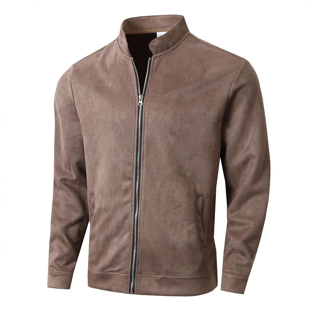 Herren Fleecejacke mit modernem Stehkragen und weichem Innenfutter