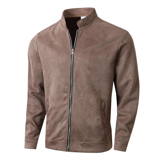 Herren Fleecejacke mit modernem Stehkragen und weichem Innenfutter