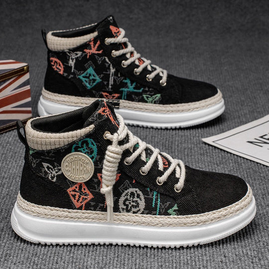 Damen Hohe Sneakers mit gesticktem Design und flexibler Sohle