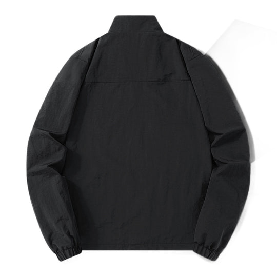 Herren Leichte Baumwoll-Mix-Übergangsjacke mit Stehkragen und verdecktem Reißverschluss Shop Nory
