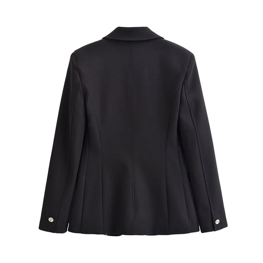 Damen Taillierter Einknopfblazer mit Schalkragen und Pattentaschen Shop Nory