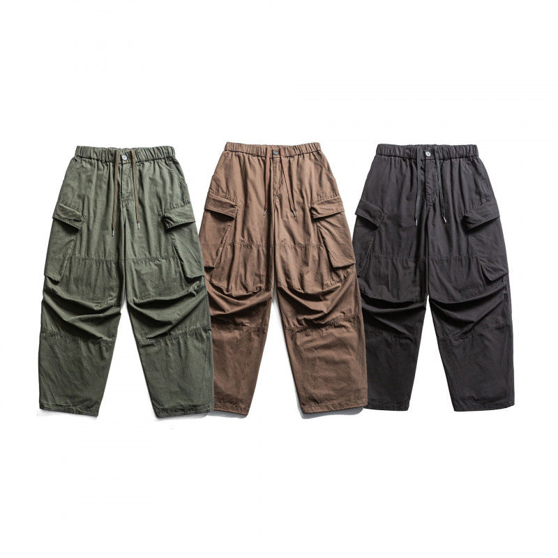 Herren Baggy-Cargo-Hose mit elastischem Bund, Kordelzug und verstärkten Kniepartien Shop Nory