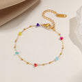 Damen Bunt Geometrisch Charm Fußkette Shop Nory