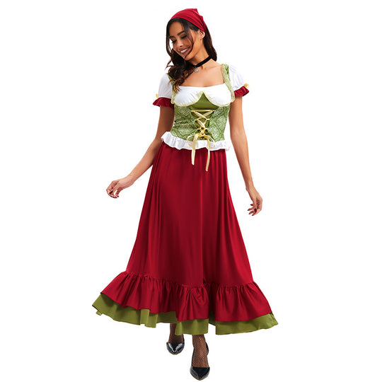 Damen nan traditionelles Dirndl Trachtenkleid Ensemble mit verstellbarem Corsagenmieder und langem Stufenrock Shop Nory