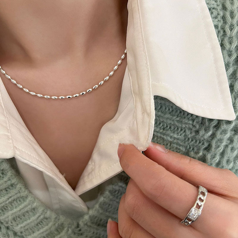 Damen elegante Halskette mit filigranem Design aus hochwertigem Silber Shop Nory