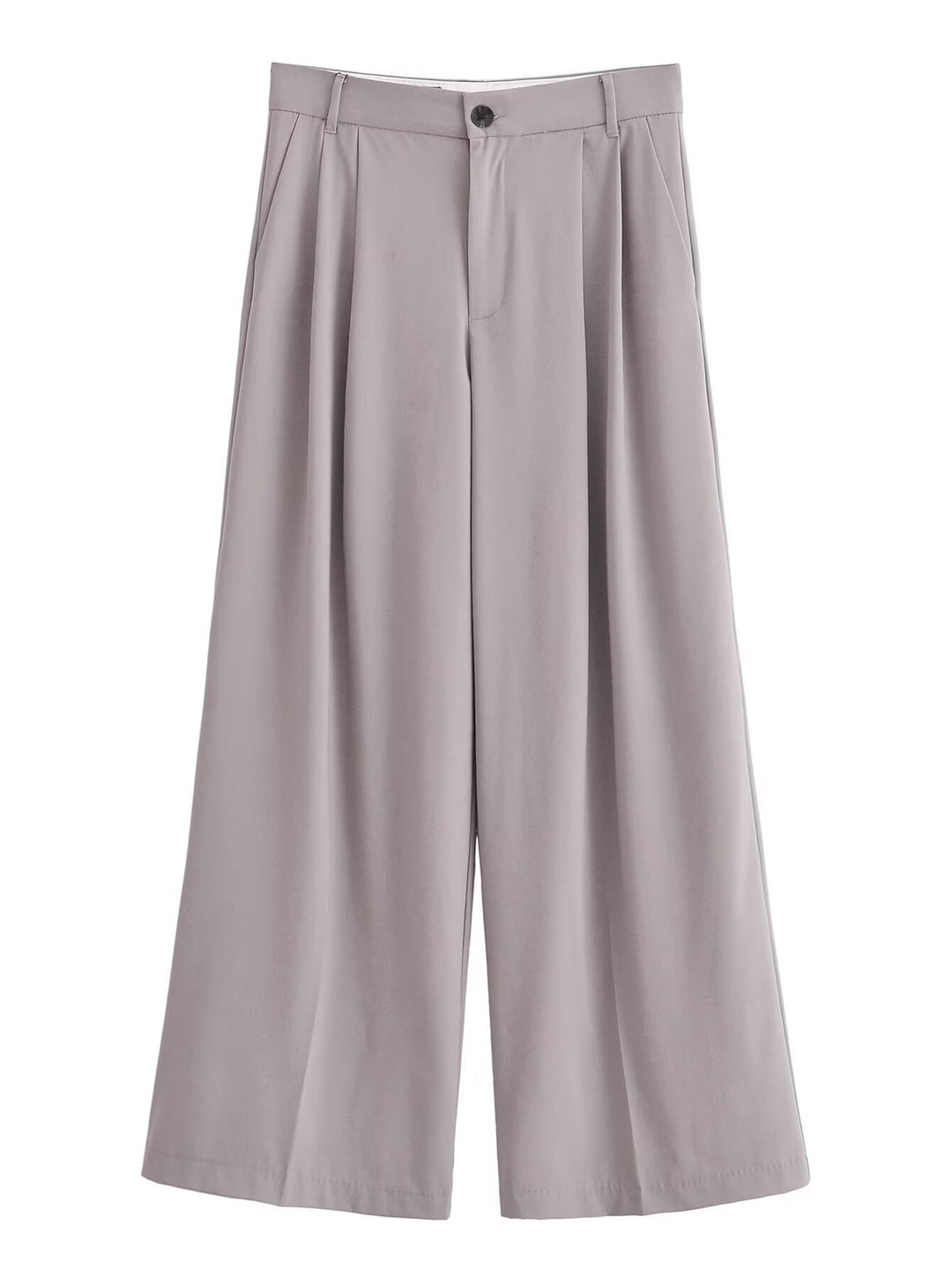 Damen Weite Bundfaltenhose im Palazzo‑Stil mit hoher Taille Shop Nory