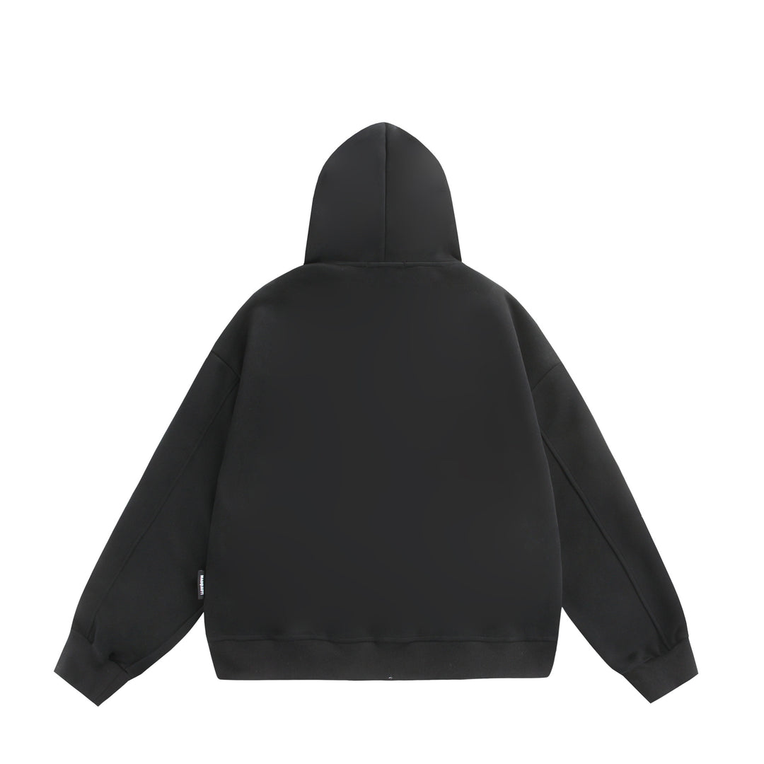 Unisex Kapuzen-Sweatjacke mit Doppelreißverschluss und Ziernaht-Panel Shop Nory
