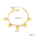 Damen Armband mit herzförmigen Anhängern und elegantem Gliederdesign Shop Nory