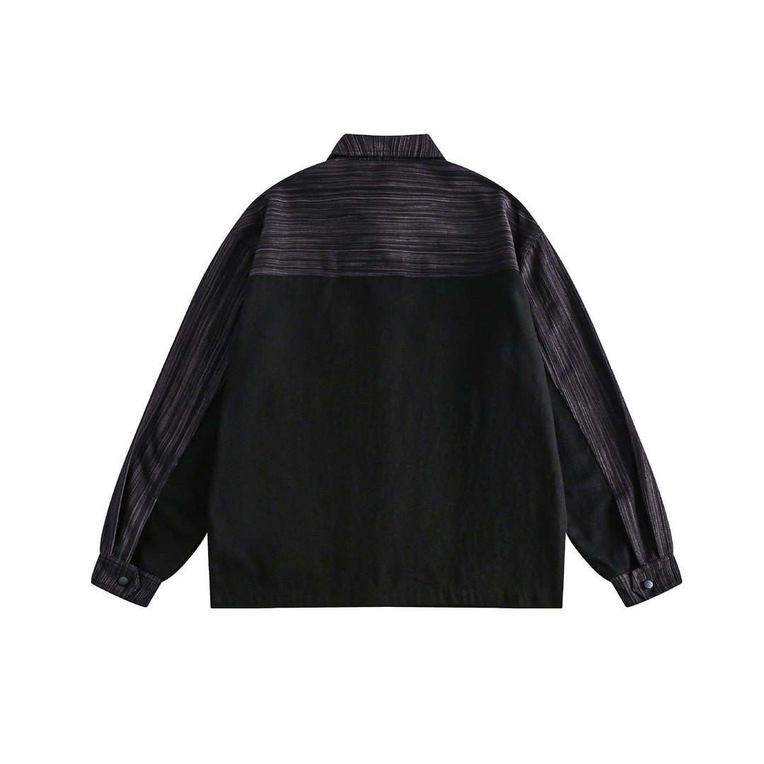 Unisex Overshirt-Jacke im kastigen Cut mit Materialmix und Frontklappentaschen Shop Nory