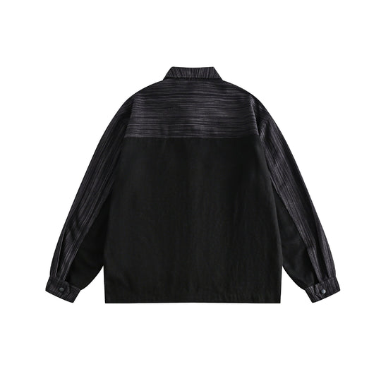 Unisex Overshirt-Jacke im kastigen Cut mit Materialmix und Frontklappentaschen Shop Nory