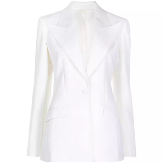 Damen Eleganter Einreihiger Maßgeschneiderter Blazer mit taillierter Schnittführung und weiter Palazzohose Shop Nory