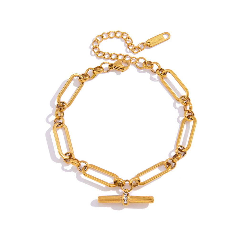 Damen Armband mit elegantem Kettenprofil und hypoallergener Edelstahlverarbeitung Shop Nory