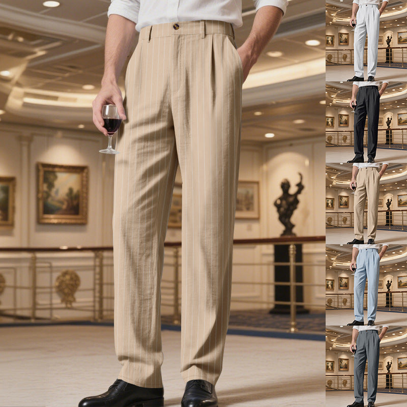 Herren elegante Streifenhose mit hohem Tragekomfort und stilvollem Design