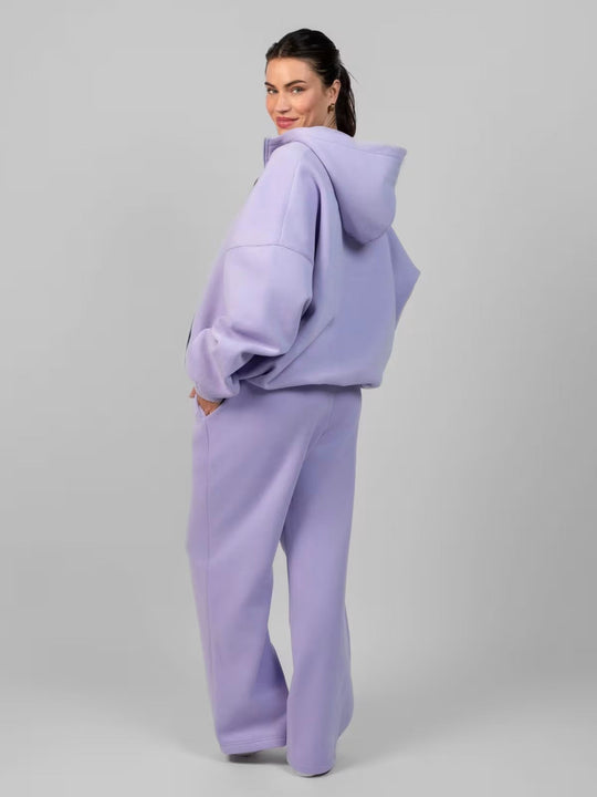 Damen Oversized Kapuzenjacke mit gemütlicher Passform und tiefen Taschen Shopnory