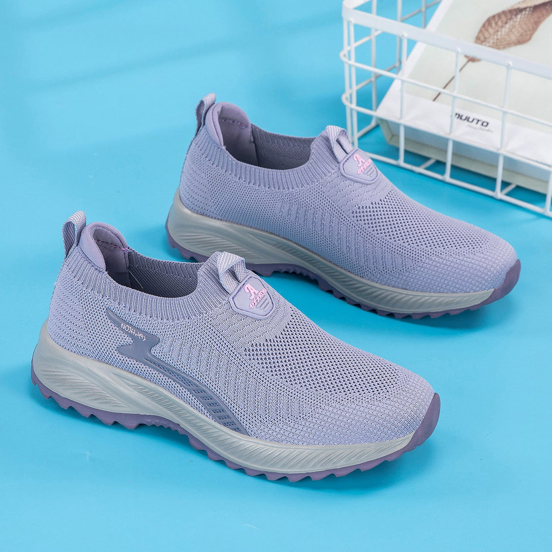Damen Atmungsaktive Slip-On Sneakers mit dämpfender Sohle Shopnory