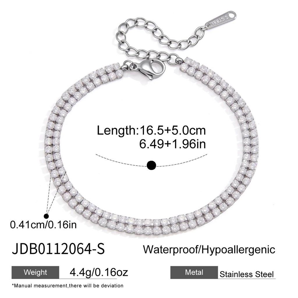 Damen Armband mit funkelnden Kristallen und hypoallergener Edelstahlverarbeitung Shop Nory