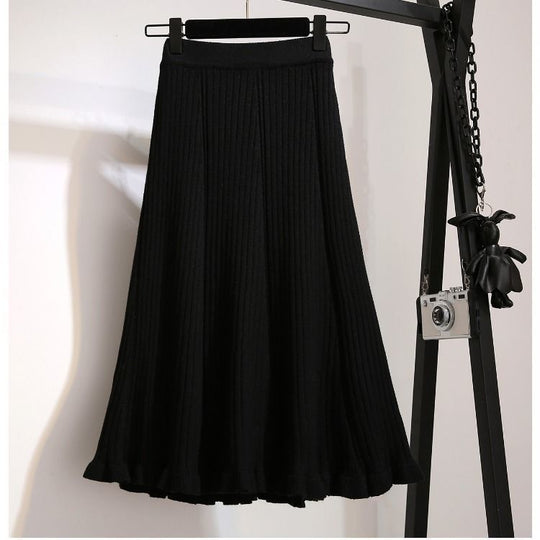 Damen Plissierter Rock mit voluminösem Saum Shop Nory