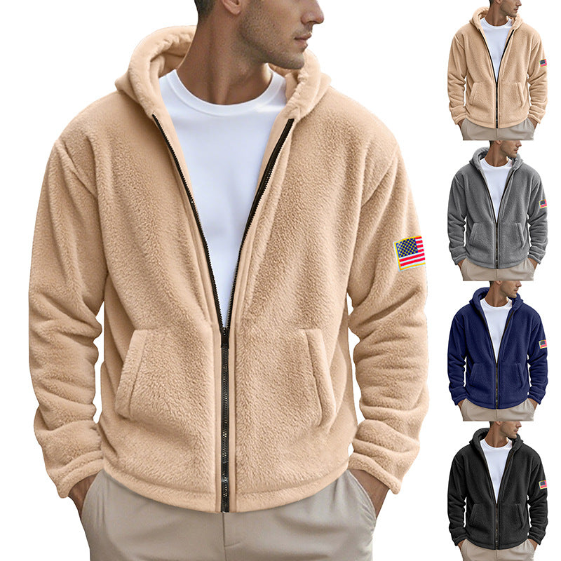 Herren gemütlicher Kapuzenpullover aus weichem Fleece mit bequemem Schnitt Shopnory
