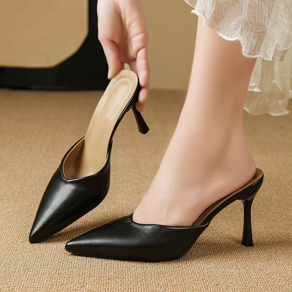 Damen Elegante Slingback-Pumps mit spitzem Zehenbereich und hohem Absatz