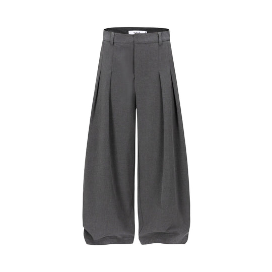 Damen Hochtaillierte weite Plissee-Hose mit Bügelfalte und Gürtelschlaufen Shop Nory