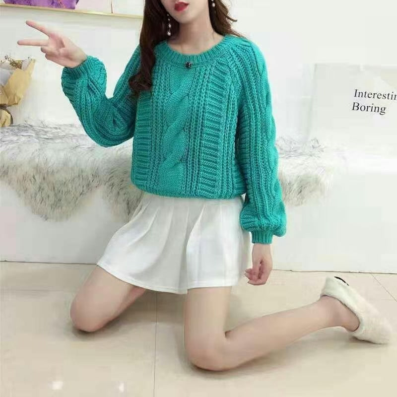 Damen Gemusterter Chunky Pullover Shop Nory