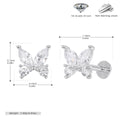 Damen Ohrstecker im eleganten Schmetterlingsdesign aus hochwertigem 925 Sterlingsilber Shop Nory