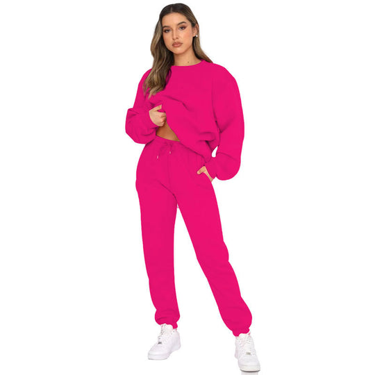 Damen nan zweiteiliges Cozy-Loungewear-Set mit Oversize-Rundhals und hochgeschnittener Jogginghose mit Kordelzug Shop Nory