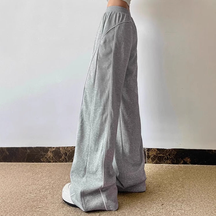 Damen Lässige Jogginghose mit weitem Schnitt und elastischem Bund