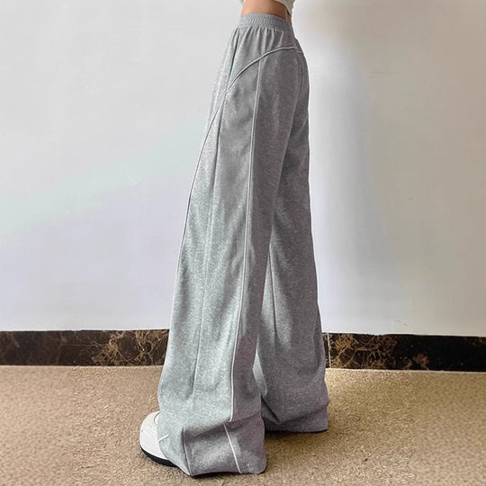 Damen Lässige Jogginghose mit weitem Schnitt und elastischem Bund