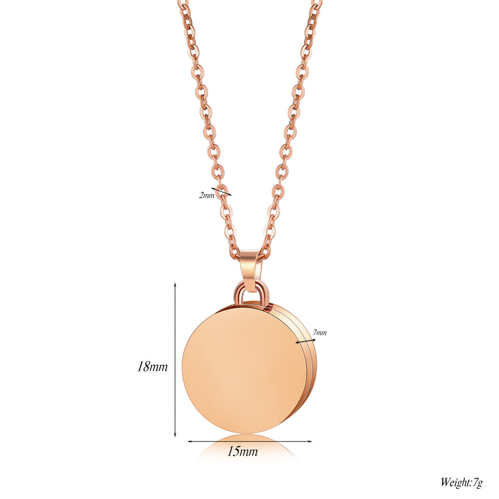 Damen personalisierte Medaillon-Halskette mit hochwertigem Edelstahl Shop Nory