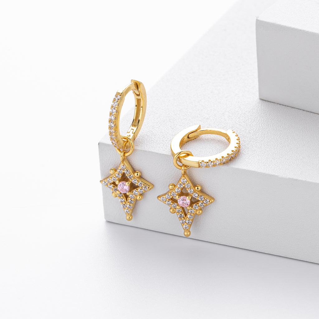 Damen Ohrhänger mit funkelndem Zirkon und eleganter Fassung Shop Nory