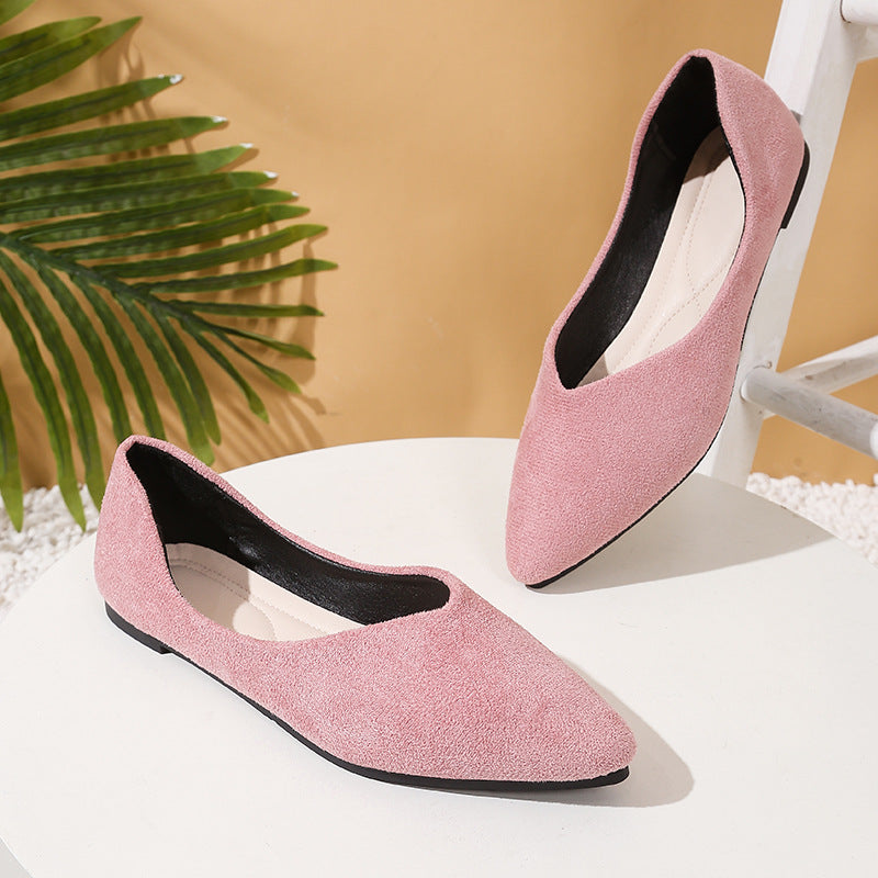 Damen elegante Ballerina-Schuhe mit spitzem Design und komfortabler Innensohle