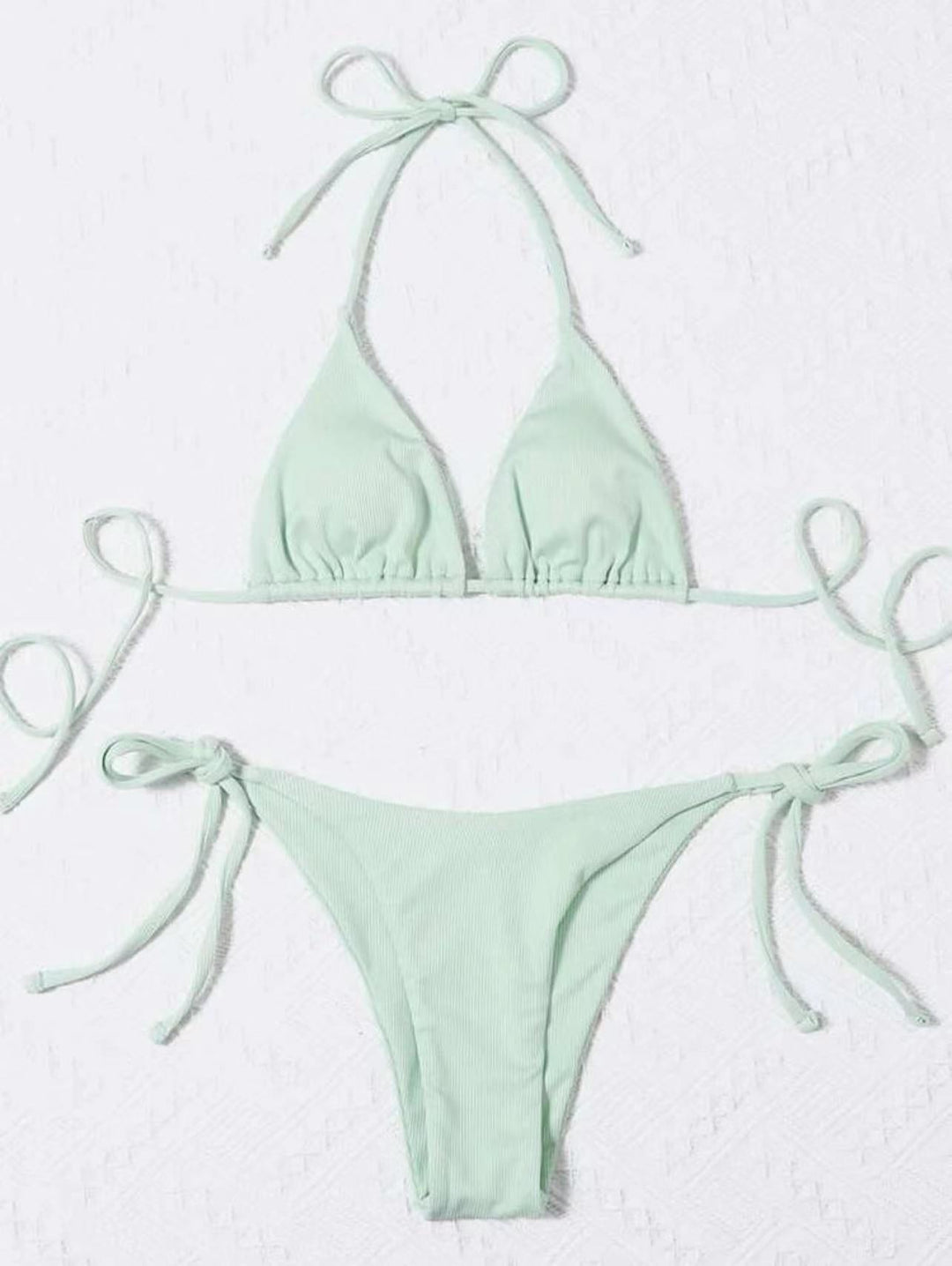 Damen Triangel-Bikini mit verstellbaren Schnüren Shopnory