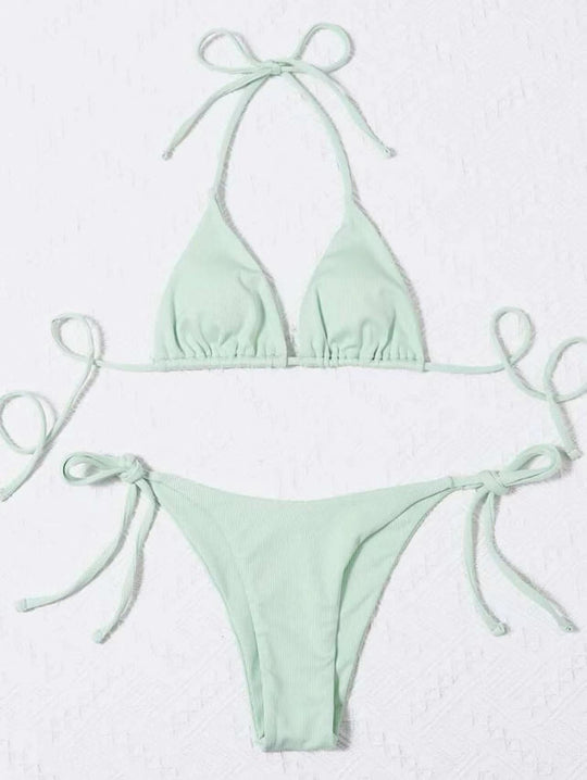 Damen Triangel-Bikini mit verstellbaren Schnüren Shopnory