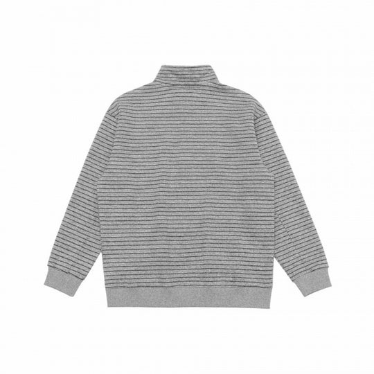 Unisex Oversize-Feinstrickpullover mit halbem Reißverschluss und Stehkragen Shop Nory