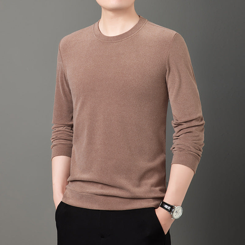 Herren Feiner Rundhals-Pullover aus leichtem Stretch-Strick mit schmaler Silhouette Shop Nory