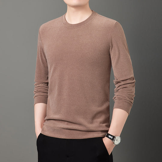 Herren Feiner Rundhals-Pullover aus leichtem Stretch-Strick mit schmaler Silhouette Shop Nory