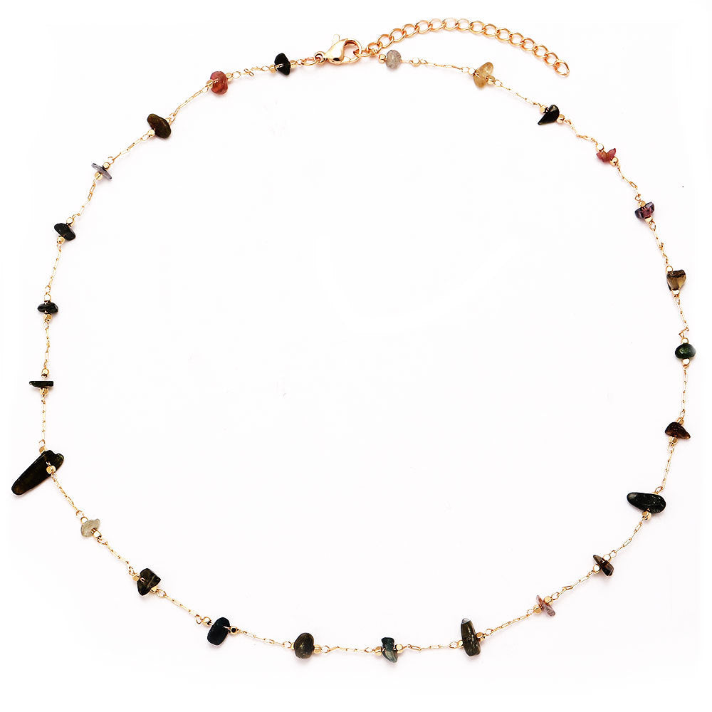 Damen Armband mit natürlichen Edelsteinen und goldfarbenen Akzenten Shop Nory