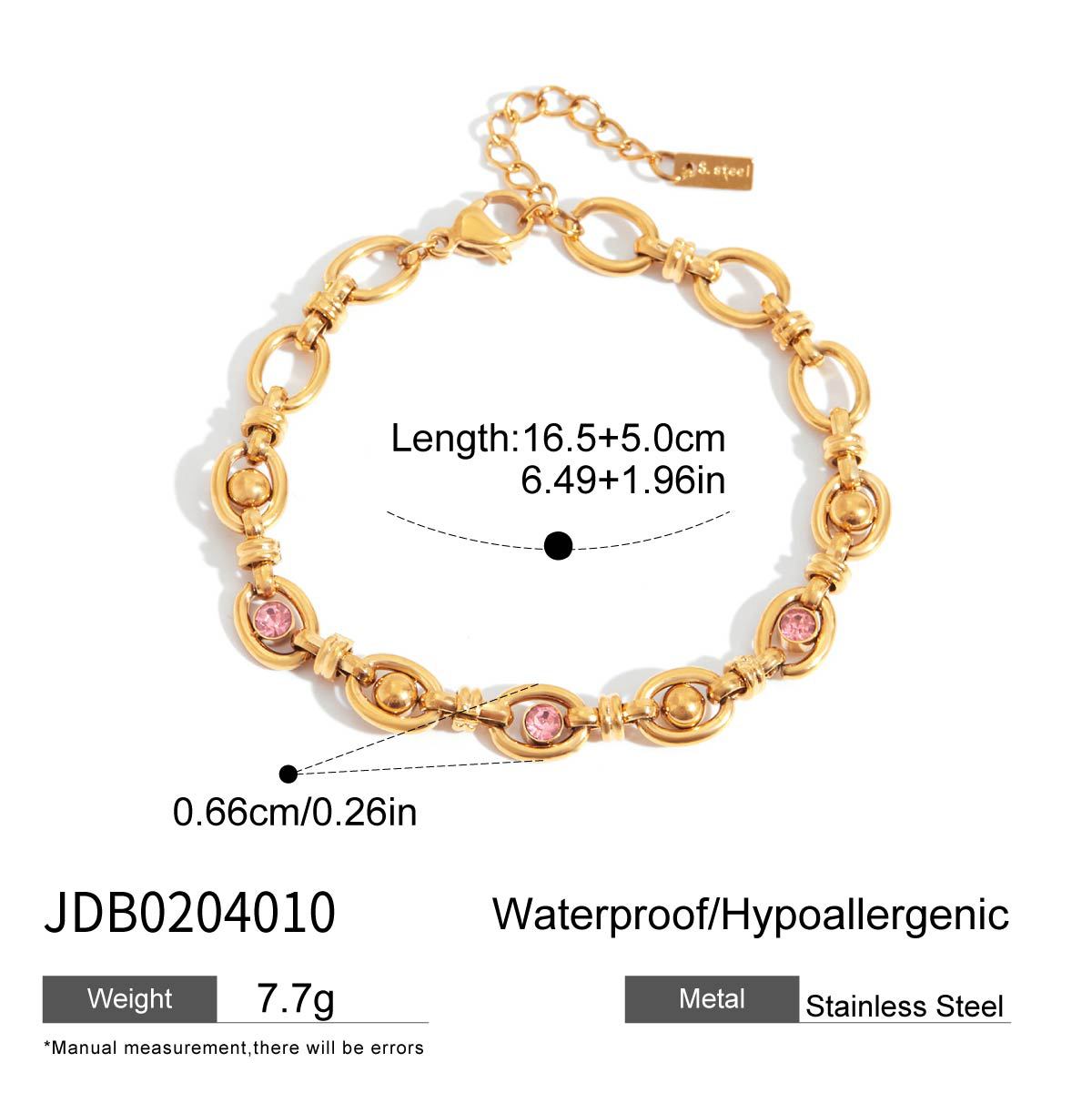 Damen Edelstahl Armband mit bunten Zirkonia-Steinen Shop Nory