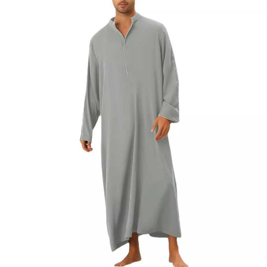 Herren hochentwickelter Kaftan mit sportlichem Stehkragen und eleganten Kontrastdetails