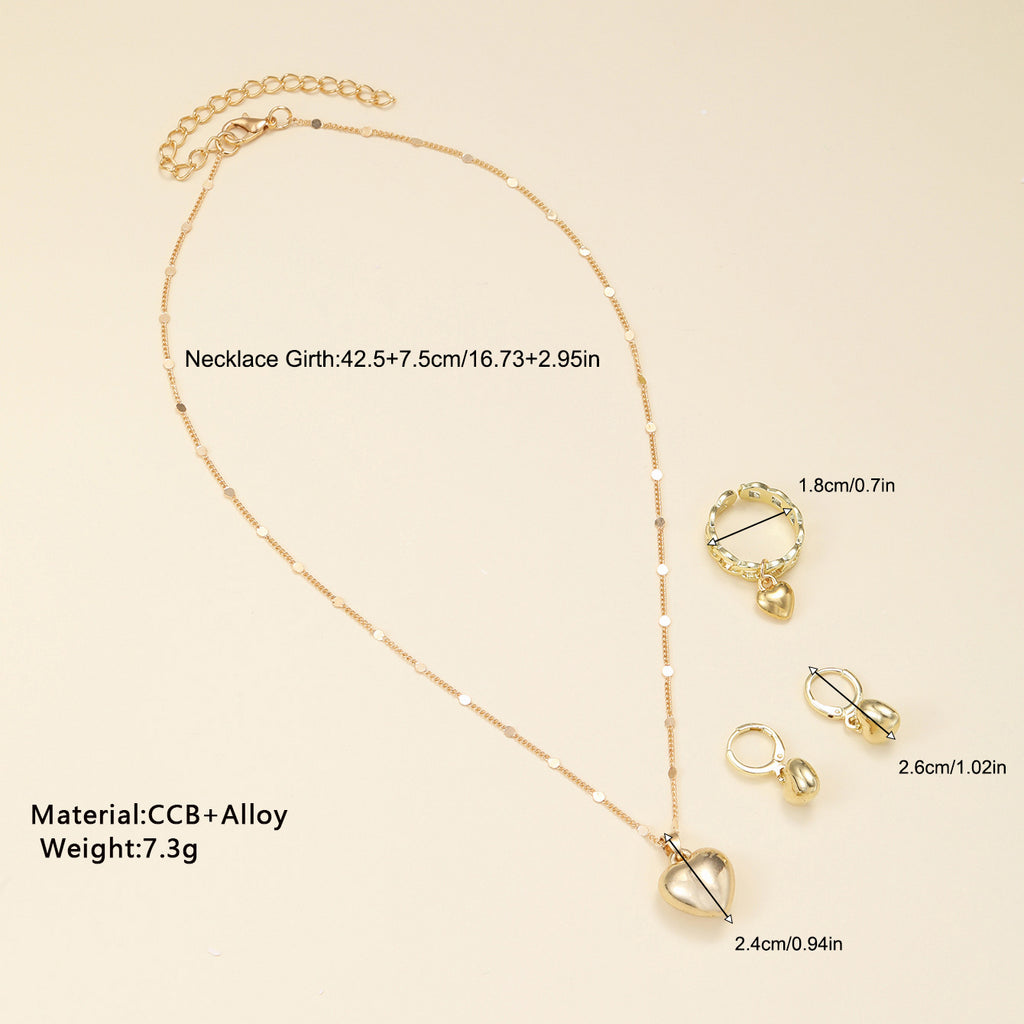 Damen Schmuckset mit Herzen und eleganten Akzenten Shop Nory