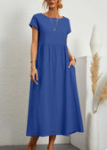 Damen Maxikleid aus leichtem, luftdurchlässigem Stoff