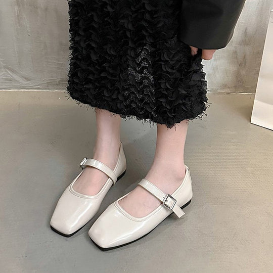 Damen Ballerinas mit verstellbarem Schnallenriemen und elegantem Design